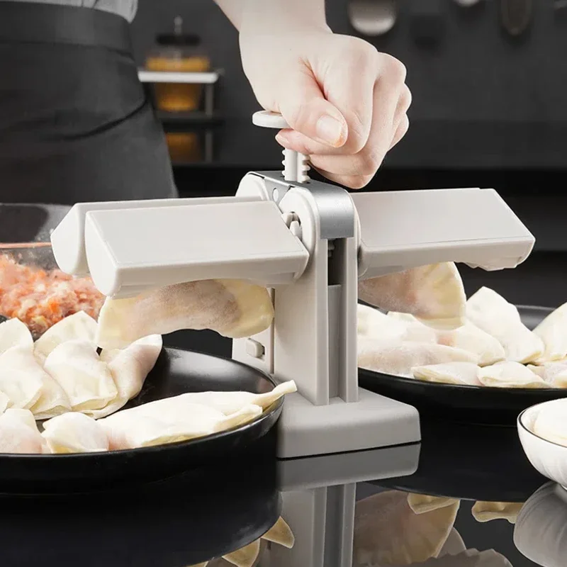 Manual Dumpling Maker Machine Double Head Empanada Wonton Maker Press Dumpling Skin Ravioli Mould Food Machine Kitchen Tools