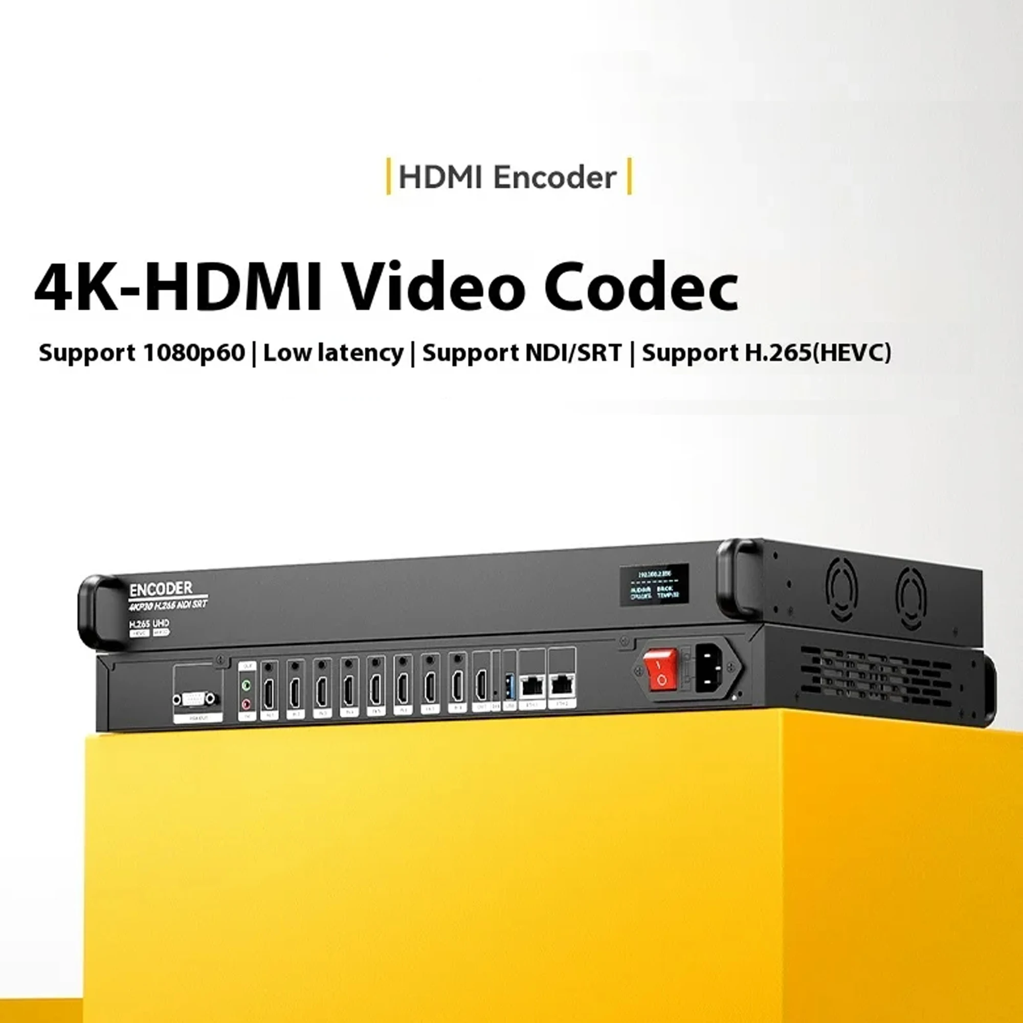 

8-канальный H265 H264 HDMI HD видеокодер 4K декодер NDI/SRT поддержка расширения WIFI6 потоковая передача IPTV прямая трансляция Push