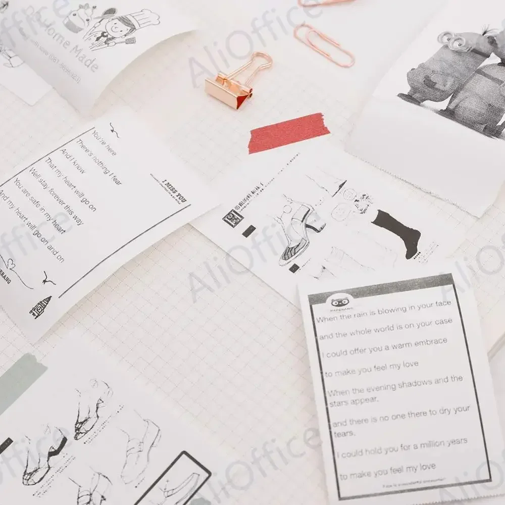 3/6Roll Peripage NO BPA Mini Printer Paper Sticker Self-Adhesive Thermal Paper color lable Sticky Paper for A6 A9 photo Printer