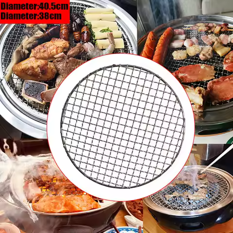 Stainless Steel BBQ Grill Mesh 40.5cm Wire Thickness 1.8mm, Frame 5mm Heavy Duty Cooking Grid