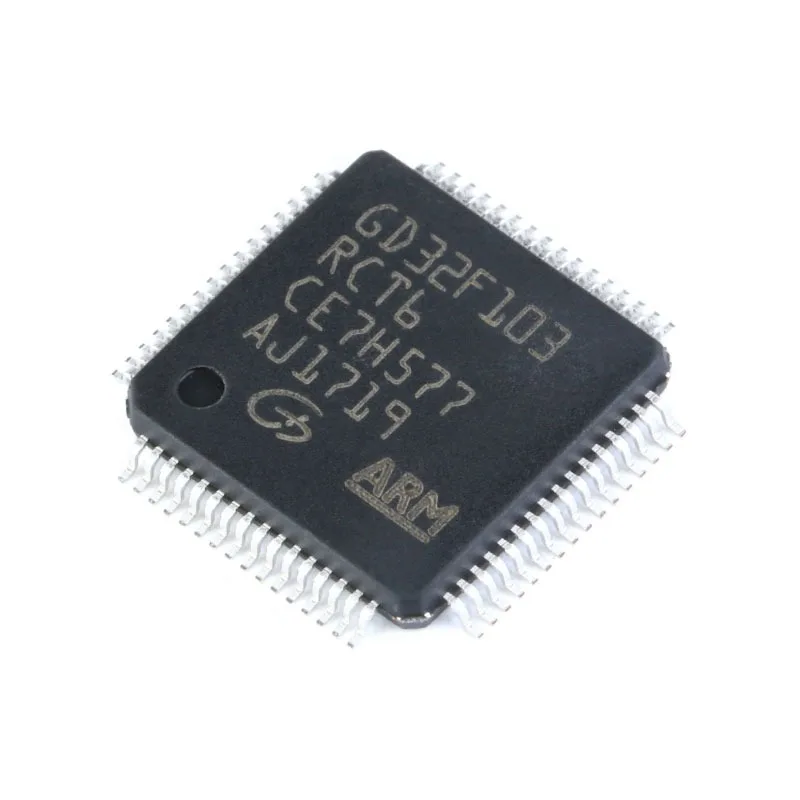 Original Authentic GD32F103RCT6 LQFP-64 Cortex-M3 32-bit 108MHz 256K Flash MCU IC for Hardware Designer BOM Buyer Industrial Dev