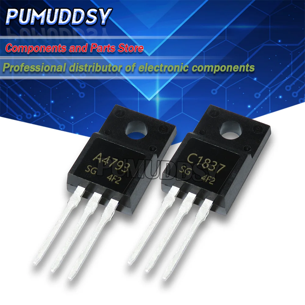 20PCS 10pair 10PCS 2SC4793+10PCS 2SA1837 C4793 A1837 230V 1A TO220F each 25PCS IC
