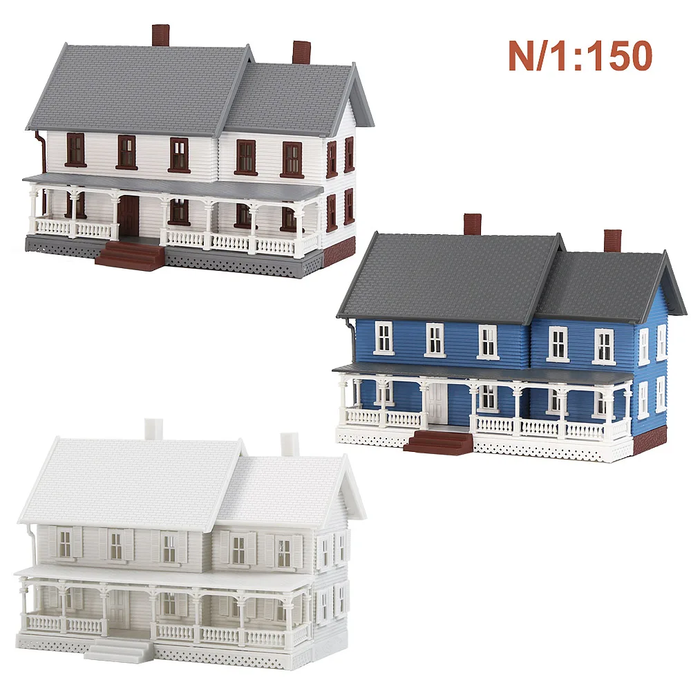

Evemodel JZN5889 N Scale Model Dwelling House Kit Two-story with Long Porch