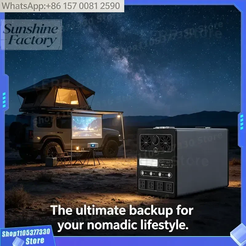 high quality Wholesale 2000Wh Portable Solar Power Station LiFePO4 Battery 3500+ Cycles Pure Sine Wave AC Output for Off-Grid