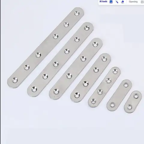 2/5/10 st förtjockad rostfri hörnkod träskiva skarvningslagerplatta kontakt L-formad 90 graders rätvinkelfäste 12 best sales träkoppling - №3