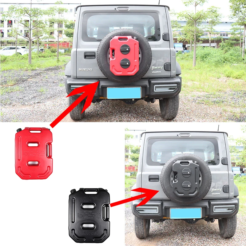 

10L Lockable Fuel Water Tank for Suzuki Jimny JB74 2019-, Spare Wheel Mount Jerry Can with Tap for Overland Camping,JMN140