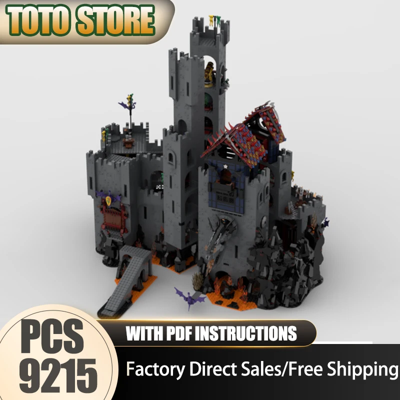 

Средневековая модель замка Moc, строительные кирпичи, модель замка дракона, технология, модульный блок, игрушки, сделай сам, сборка, рождественские подарки