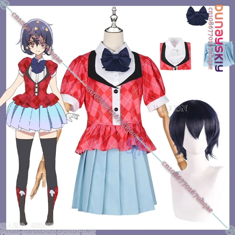 

Mizuno Ai Косплей Аниме ZOMBIE LAND SAGA Костюм {SAIKOU}JK Idol Сценическая форма Мини-платье Красная клетчатая рубашка Jirai Kei Хэллоуин