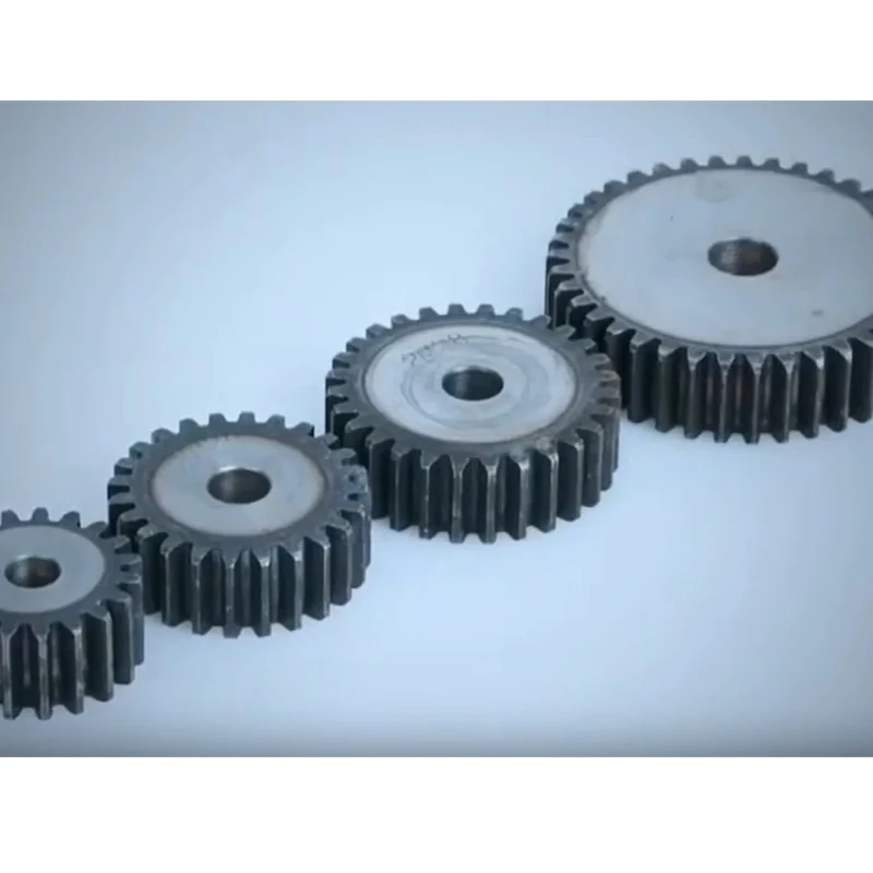 2M Hardened 45# Steel Spur Gear 12-100T Diameter 28-204mm Thickness 20mm Industrial Transmission Part for Machinery