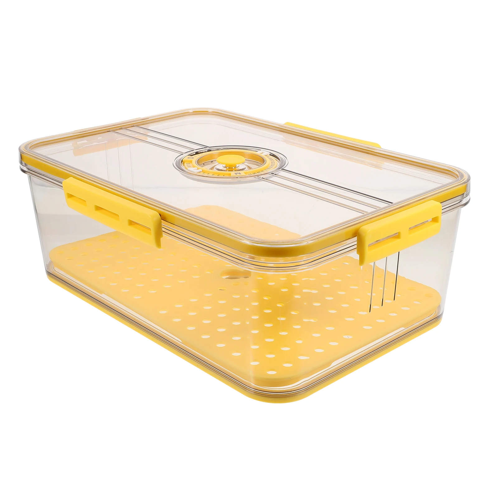 

Fridge Food Container Sealed Ring Timing Lid Bread Box Vegetable Storage Containers Plastic Toast Snacks Fruit Preservation