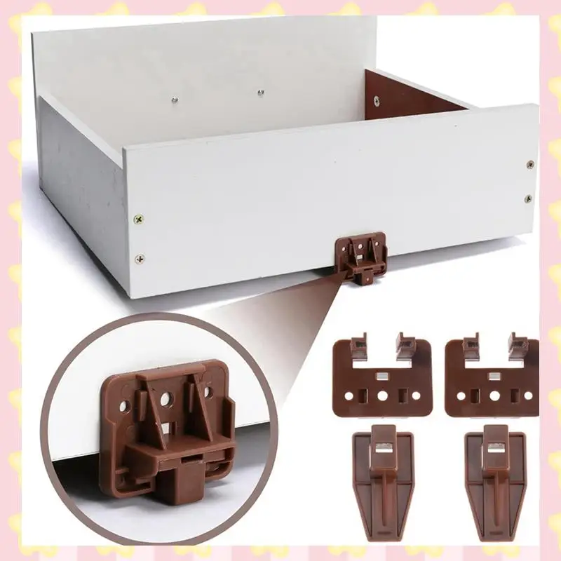 

AB51 20PCS Drawer Slide Track Guide Glide For Center Mount Drawer For Dressers And For Nightstand 1 Drawer Systems