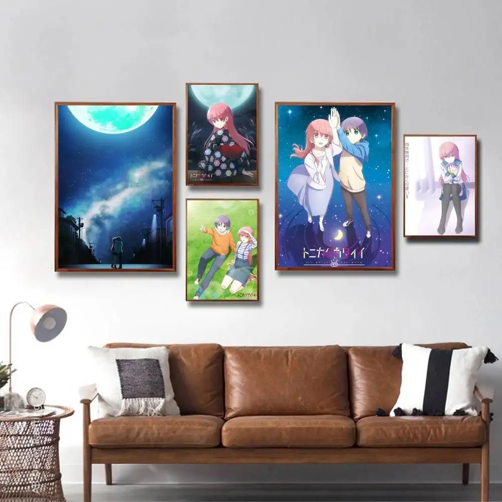 Hot Classic Anime F-Fly M-Me to the Moon Manga Posters HD Print Vintage Wall Art Decor for Home Study Room