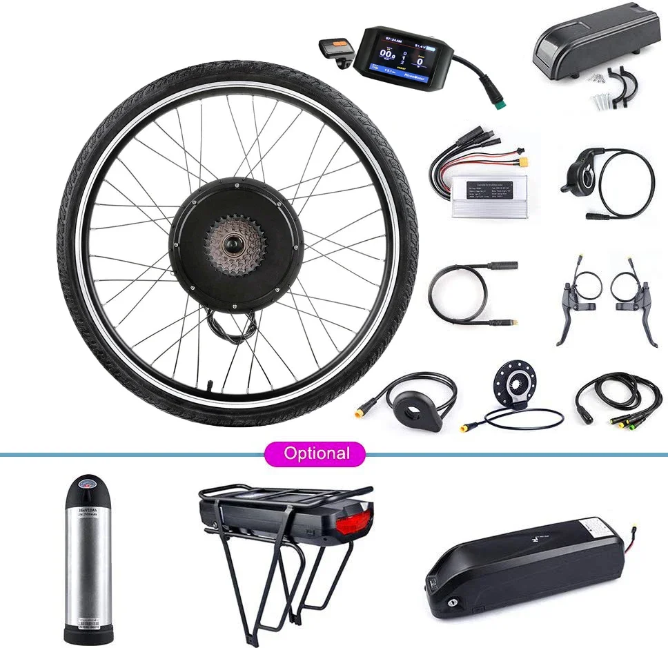 E Bike Conversion Kit 20AH Hailong Battery Electric Bike Kit/electric Bicycle Motor 2023 New Design High Power 500w 1000w 1500w