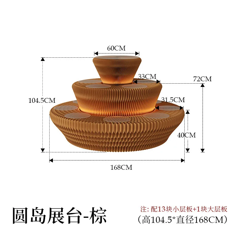 Roundabout Art Arbeitsplatten-Präsentationstisch mit Bodenrahmen