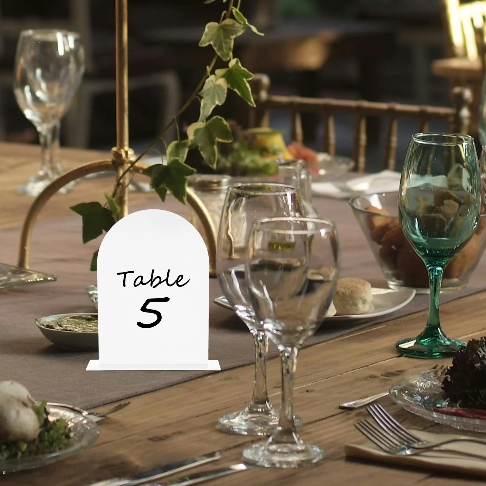 DIY الطباعة فارغة الاكريليك الجدول مكان بطاقات قوس الزفاف الجدول أرقام أصحاب لعرضات الجلوس ديكور الحدث الأنيق #6