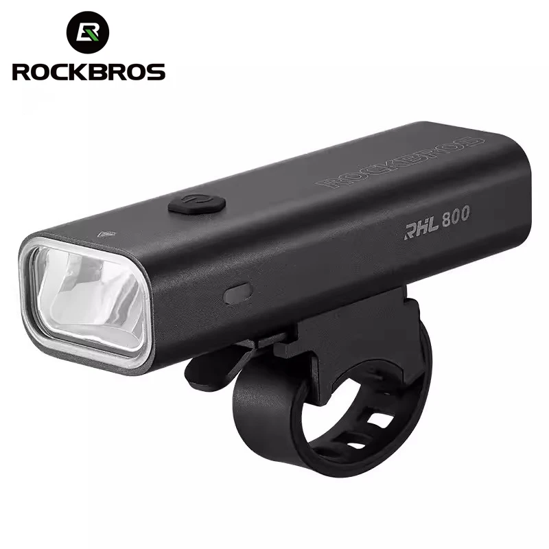 

ROCKBROS RHL800 Bicycle Front Light 800LM Headlight MTB Road Bike Light LED Lamp Type-C Charging Waterproof Cycling Flashlight