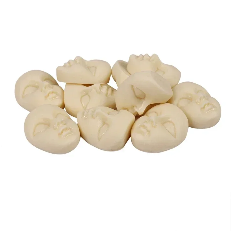 

60Pcs Mini Masks Resin Mask Flatback Cabochon Beige Girl Face Flatback Scrapbooking DIY Hair Bow Center Crafts Making