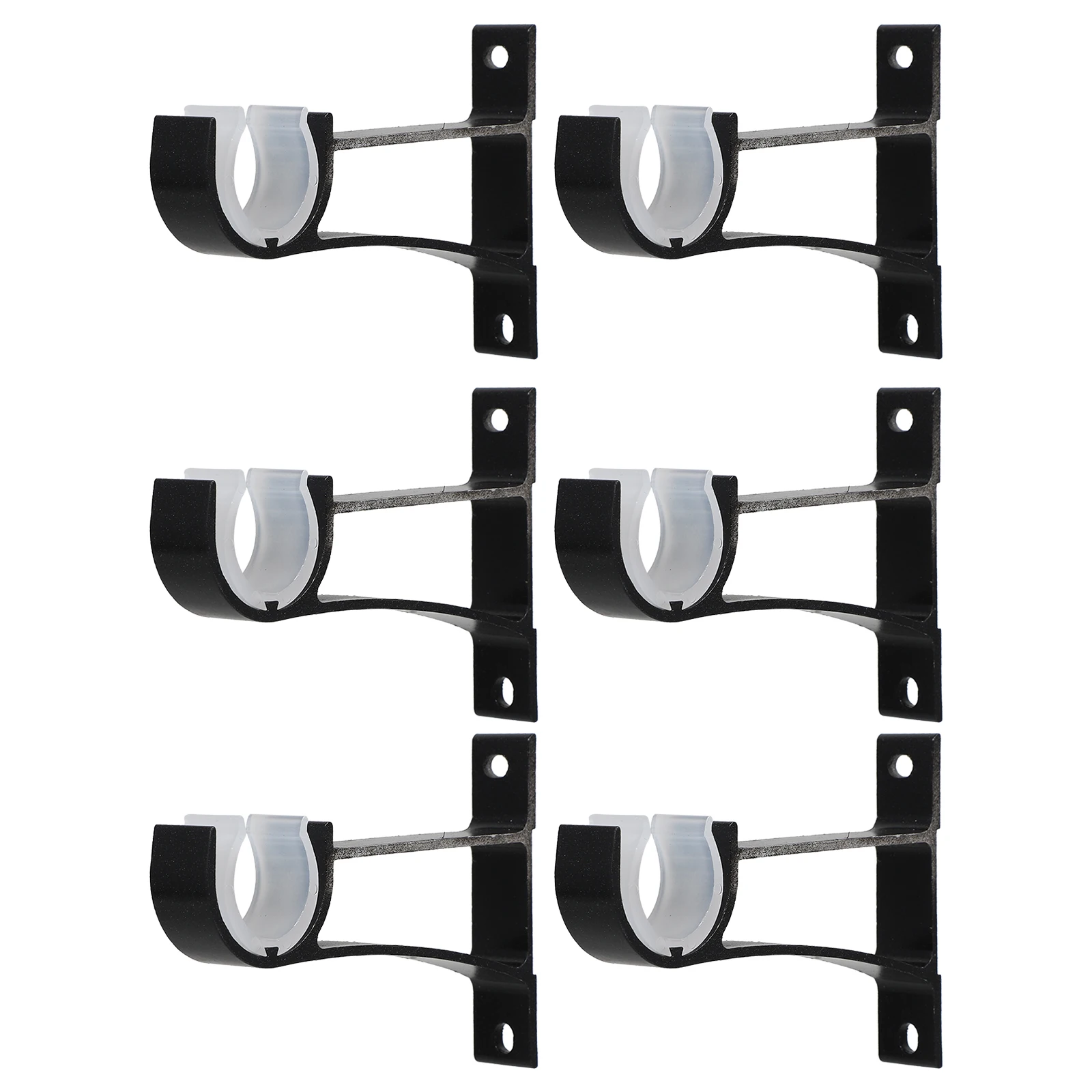 

Curtain Rod Brackets Shelves Racks Accessories Aluminum Home Decor Plastic Smooth Finish Easy Install Suitable Office