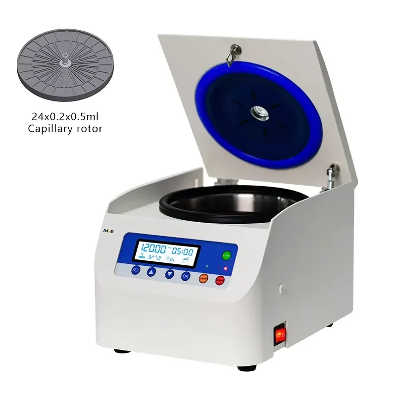 High Speed Lab Clinical Benchtop Portable Microcentrifuge Capillary Hematocrit Centrifuge 16500rpm 19480xg 10x5ml