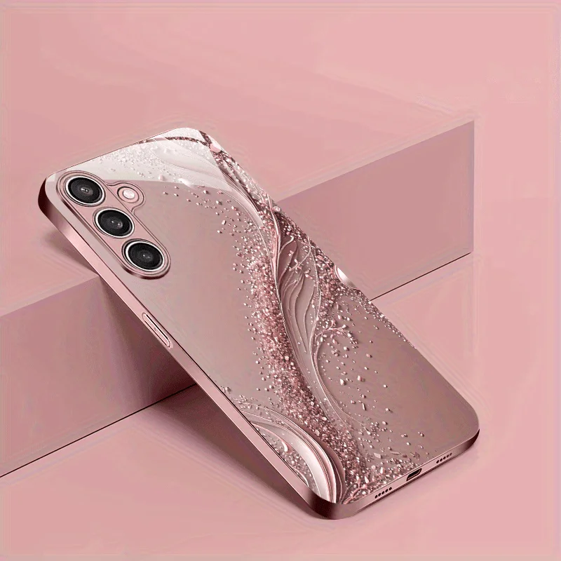 

Stylish Pink Tempered Glass Phone Case Suitable for Samsung Galaxy S26/S25/S24/S21/S22 Ultra/S23 Plus/S24 FE/S25/S8/S9 A30/A36