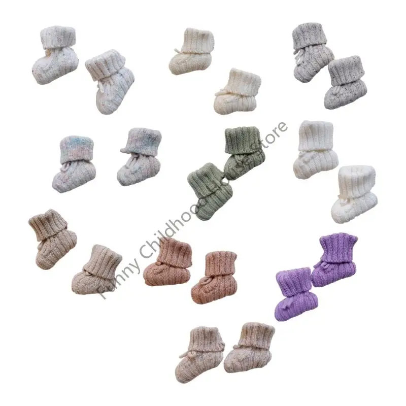 

D0LA Solid Color Knitted Baby Socks Newborns Boys Girls Socks First Time Walking Shoes Soft & Breathable Footwear 0-6M Socks