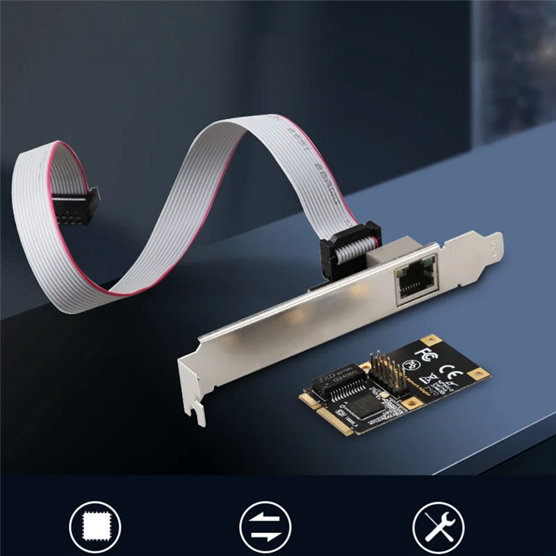 RISE RJ45 LAN Gigabit Ethernet Mini PCI Express PCI E Adattatore di rete MINI PCIE Scheda di rete Gigabit per Intel I210 1000M