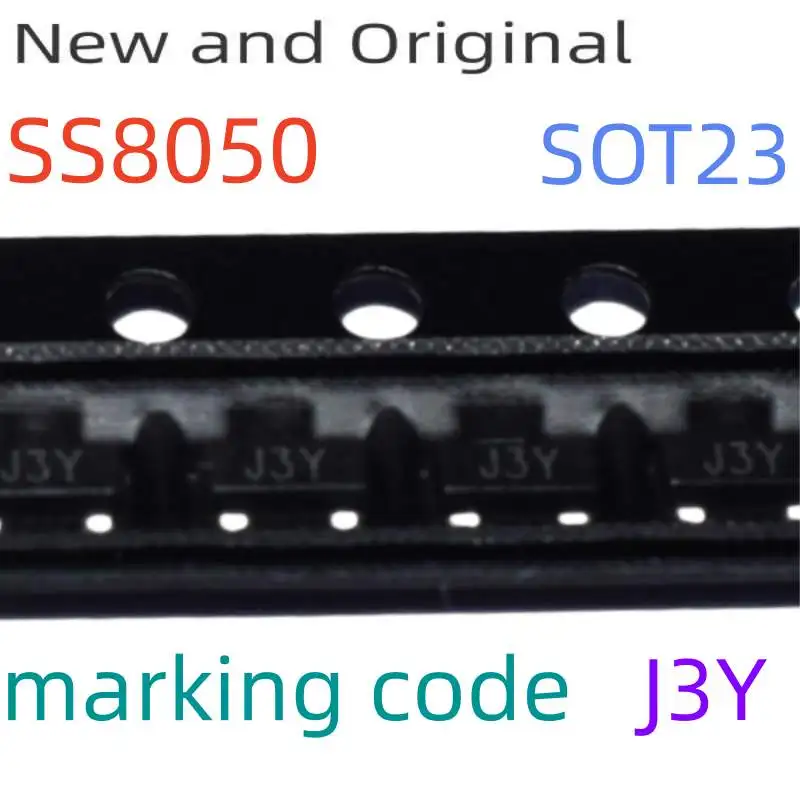 Ss8050 Sot23 40V 1500Ma 2W Output Amplifier of Portable Radios in Class B Push-Pull Operation Marking Code J3Y or Y1
