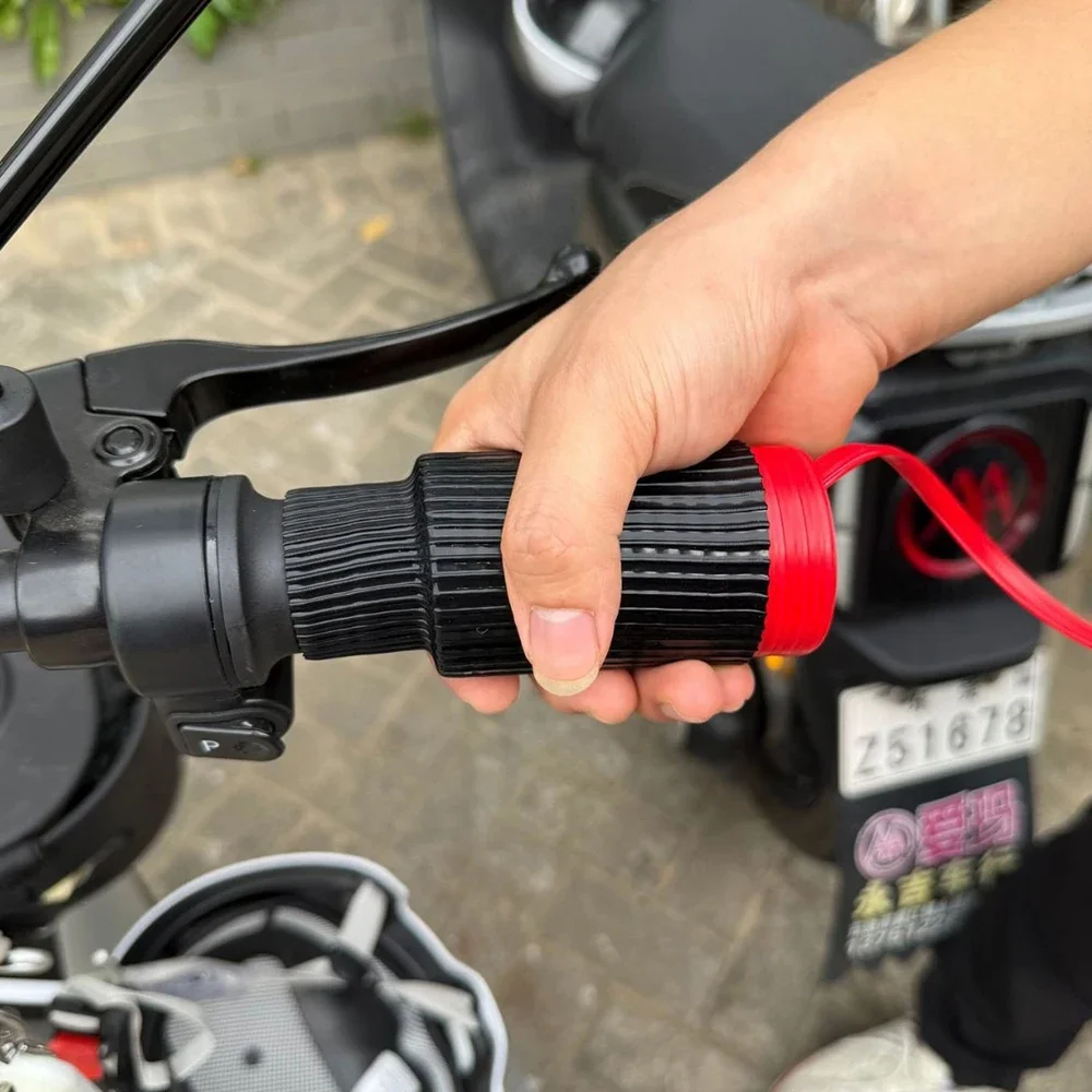 Universal Motorcycle Handlebar Brake Cover Silicone Self Shrinking Non-Slip Anti Vibration Moto Grip Covers Sleeve Protector