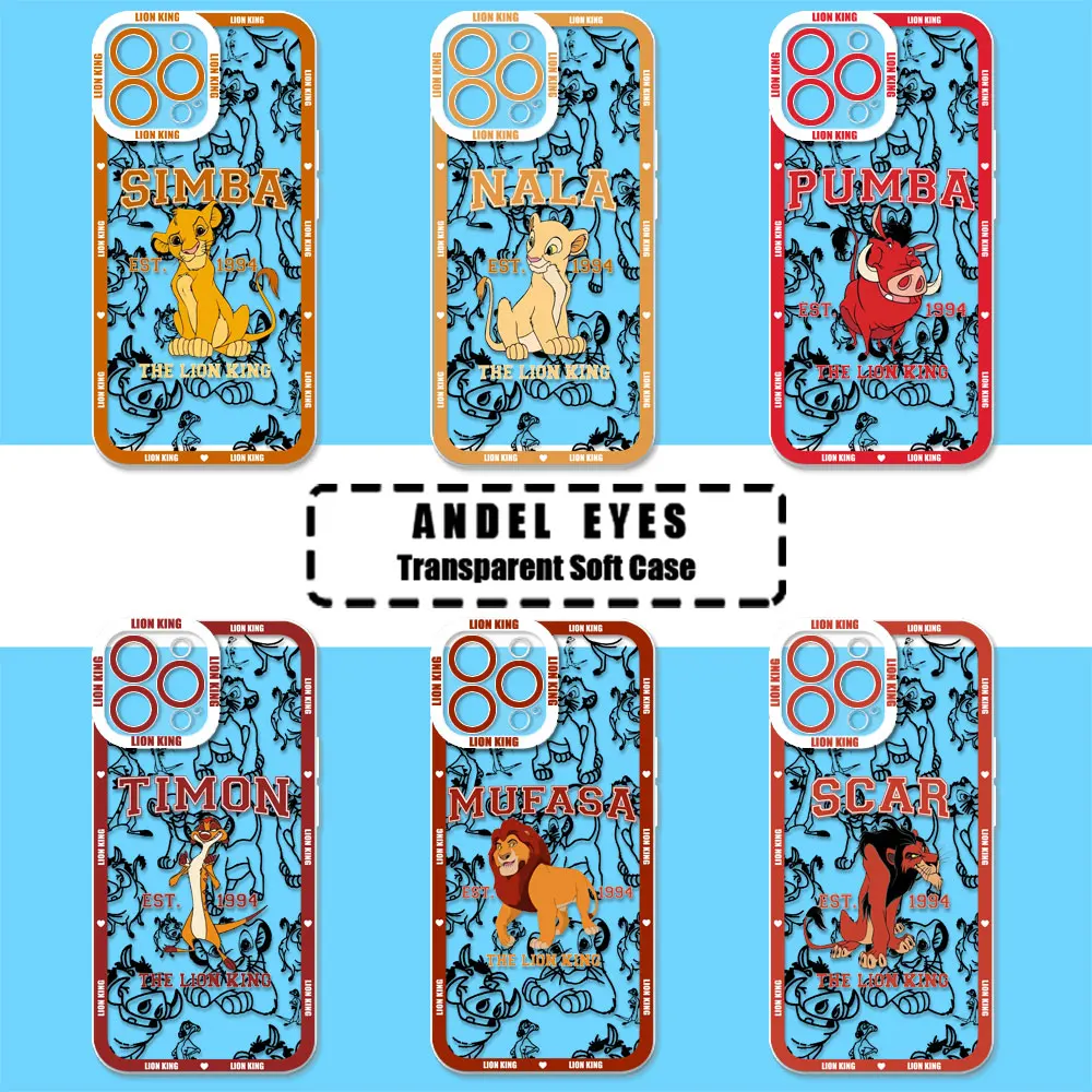 Disney The Lion King Simba Nala Case For Realme C67 C65 C63 C55 C53 C35 C33 C31 C30 C21Y C21 C20 C15 12 10 9 9I 8 Pro Plus Cover