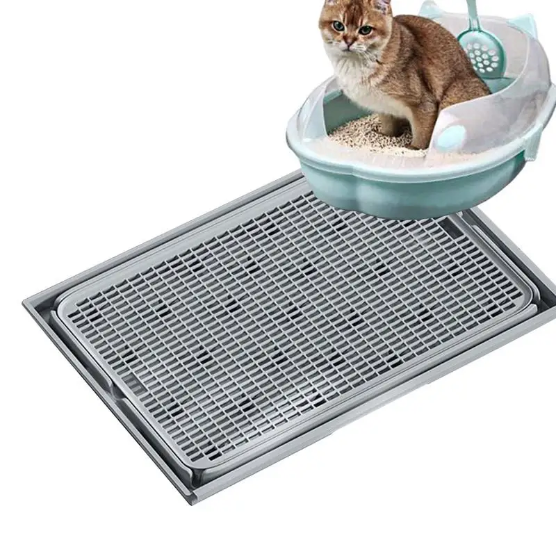 Cat Litter Mat for Cat Litter Trapping Mat Double-Laye Cat Litter Pads Detachable Cat Box Mat Litter Mat Trapper for Home Pet