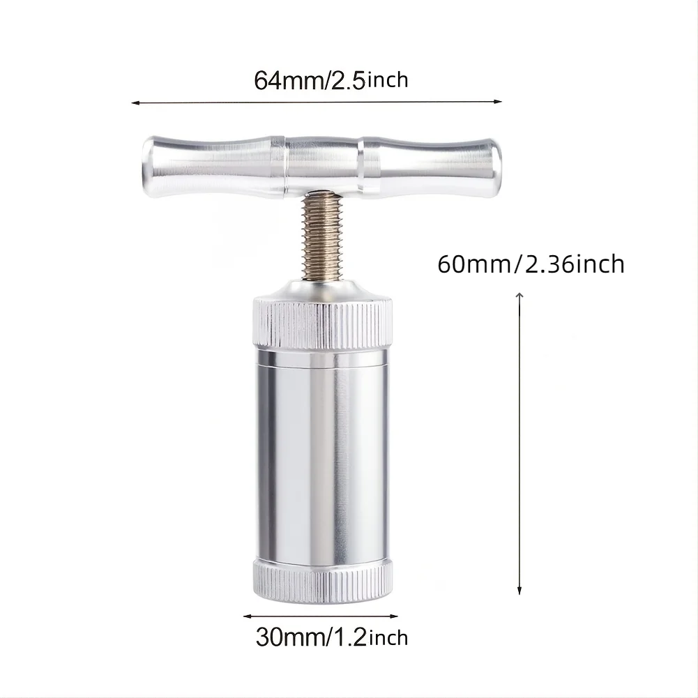 Non-slip silicone Aluminum Spice Hand Crusher Pepper Mill Handmade Smoking Press Accessories