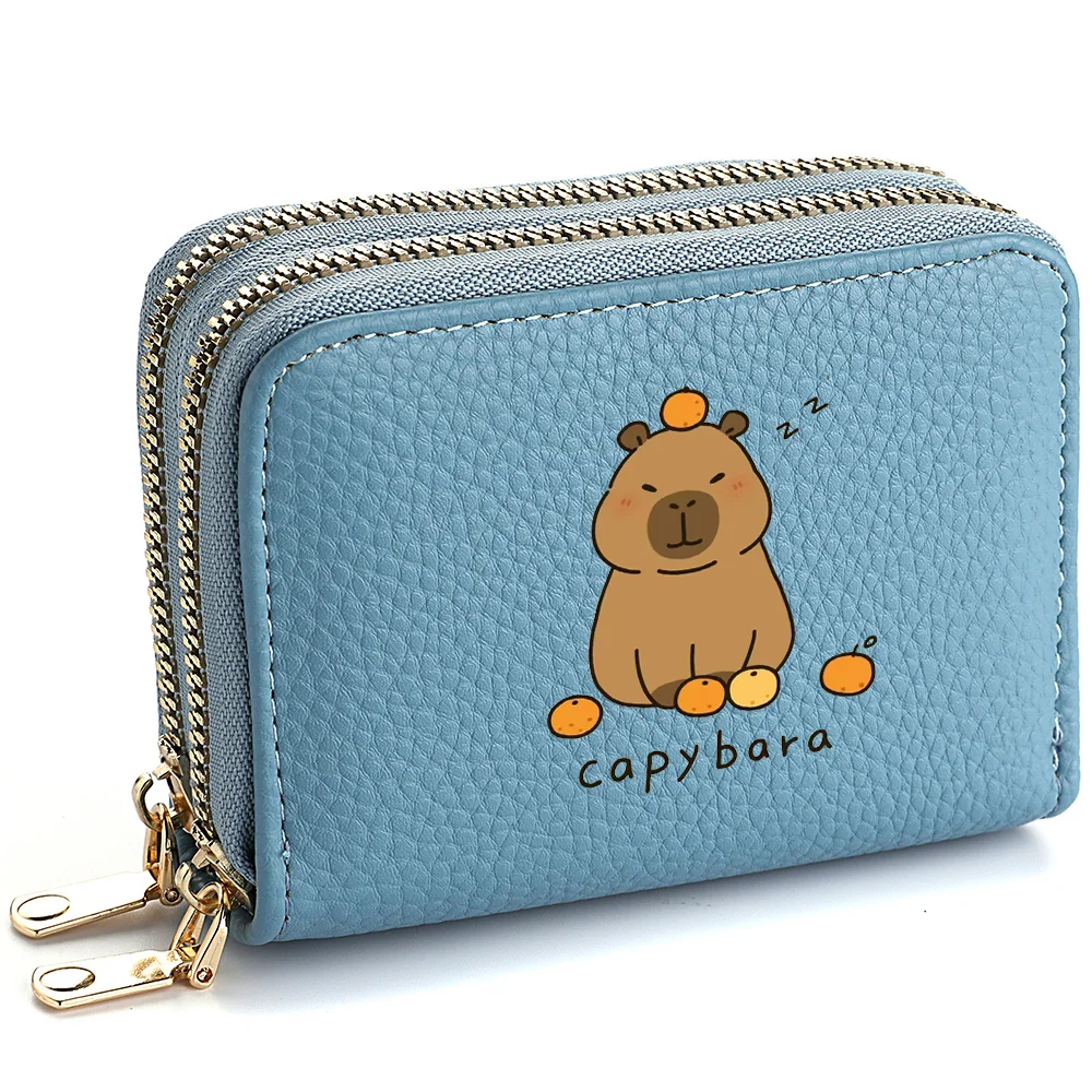 Capibala-Geldbörse, Cartoon, kurze Geldbörse, niedliche Dame, Kartenhalter, Geburtstagsgeschenk für Damen – Detail 8