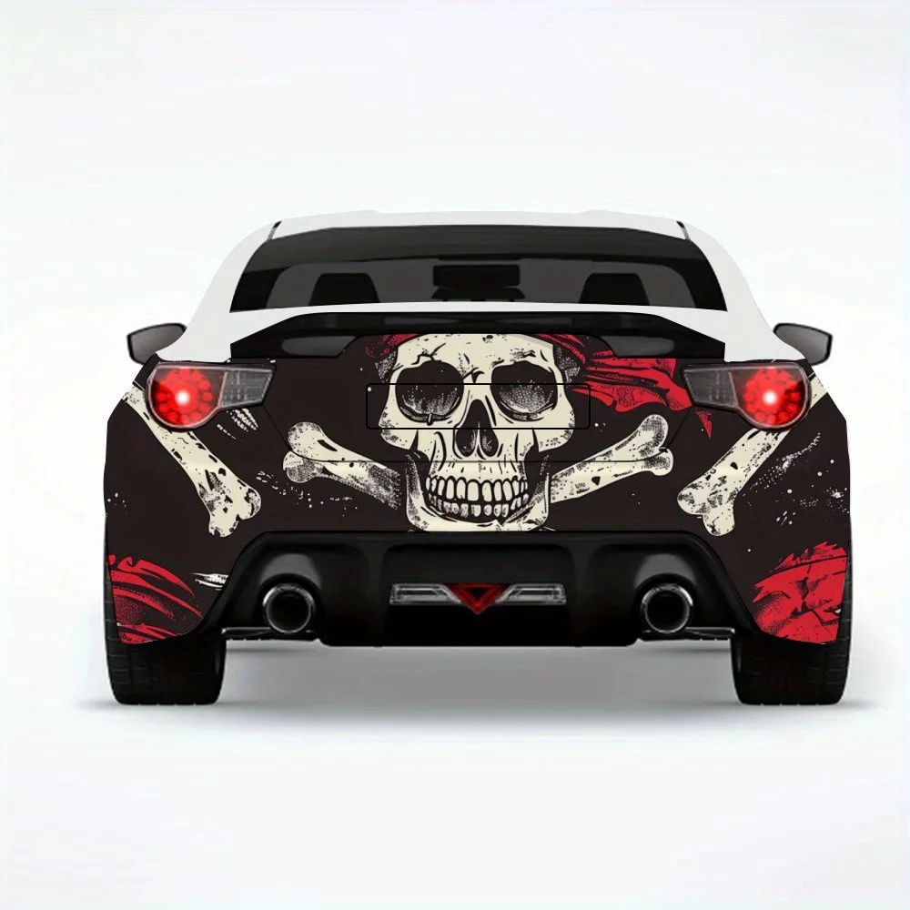 

Classic_Pirate_Skull Автомобильная наклейка-виниловая наклейка на заднюю часть автомобиля, водонепроницаемые самоклеящиеся виниловые наклейки для хвоста и бампера автомобиля, De