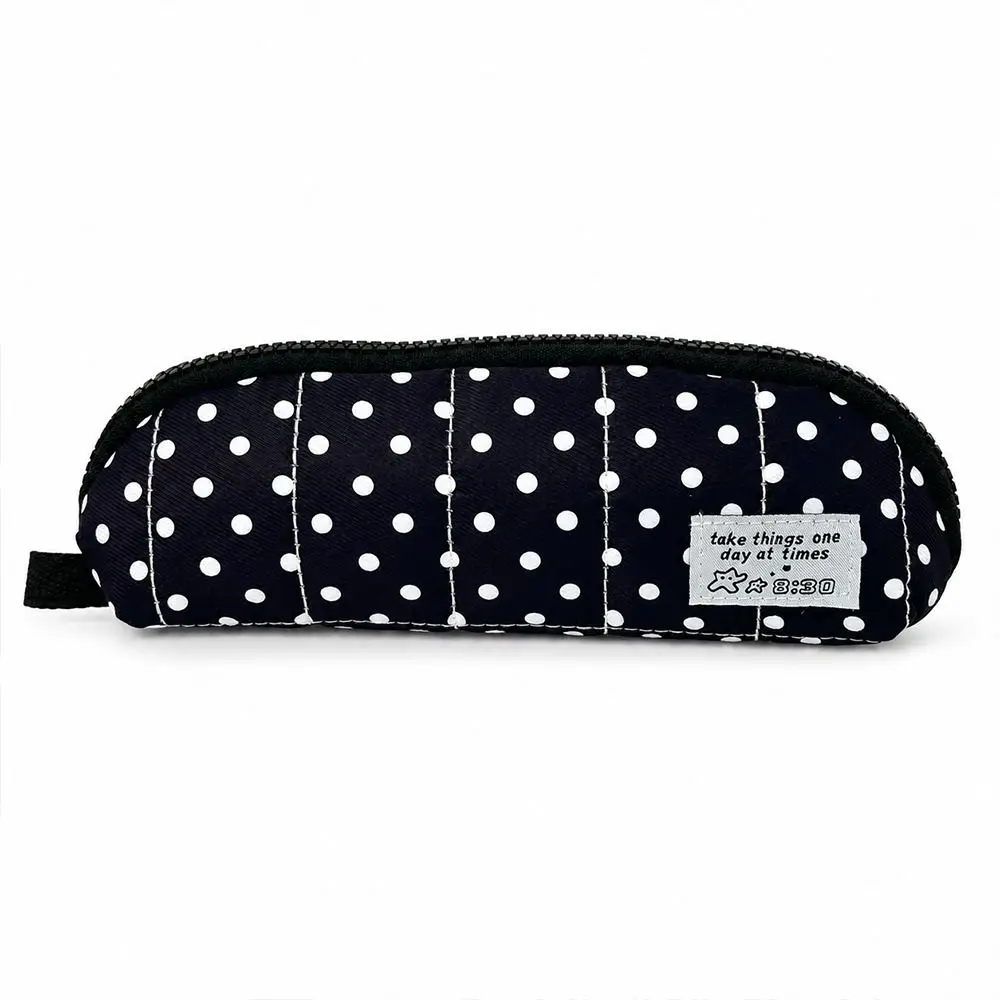 Multi-functional Polka Dot Design Pencil Case Large Capacity Portable Pen Bag Stationery Bag School Supplies