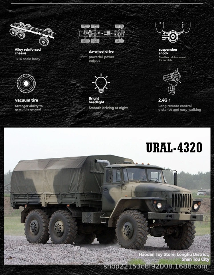 WPL RC Truck Afstandsbediening Auto 6WD Hoge Snelheid Terreinwagen 1/16 Volledige Schaal Simulatie Model Jongens Speelgoed Kerstcadeau Kinderen