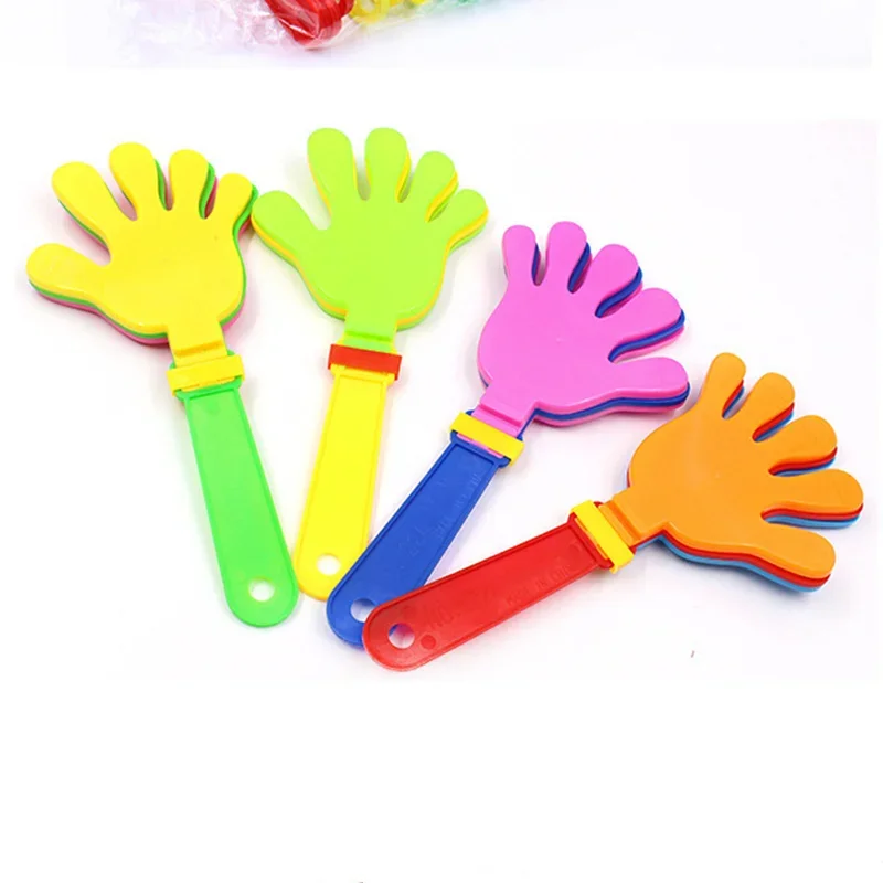 3pcs Color Random Fashion Colorful Hand Clapper Props Children Palm Clap Cheering Birthday Gift Party Favors Clapping Toys