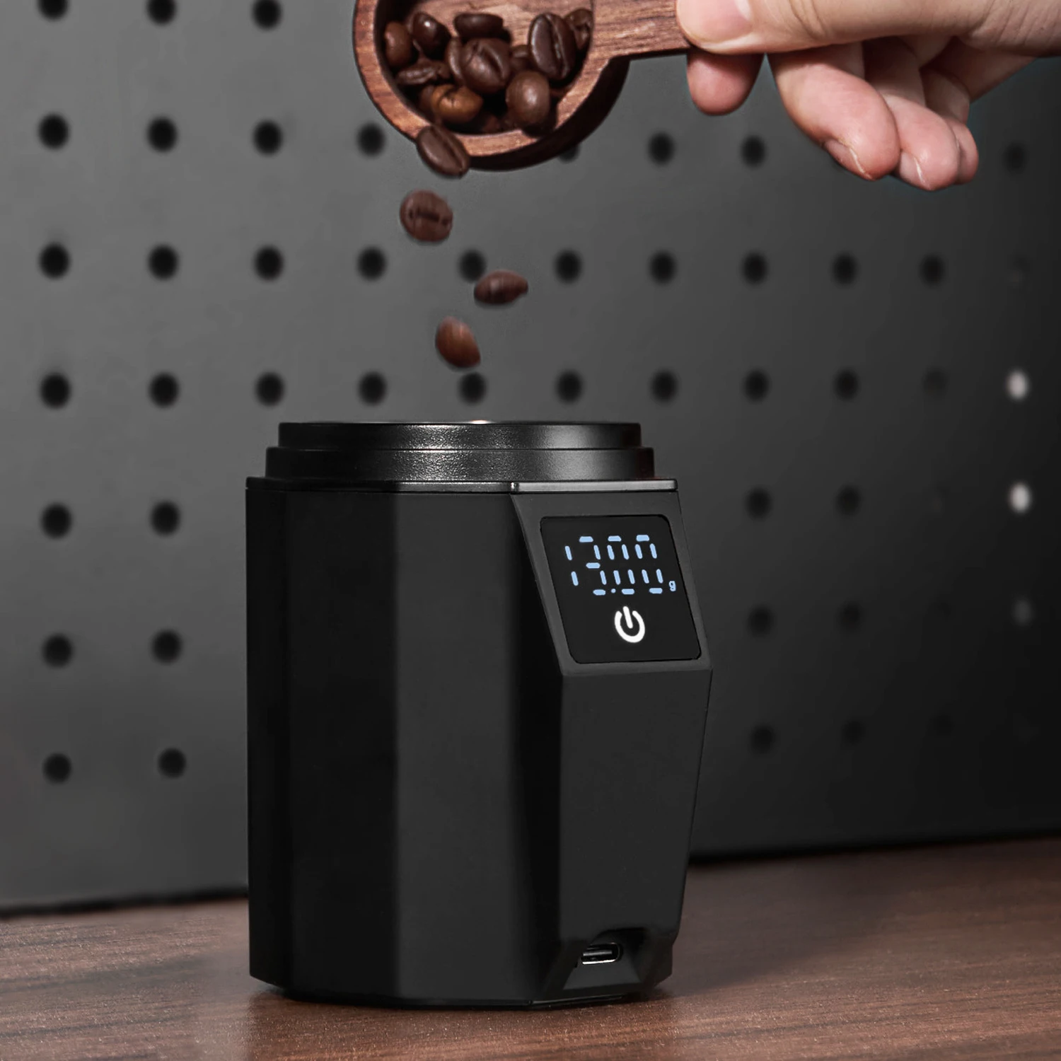 Multifunctional Digital Coffee Scale with 58MM Dosing Cup, LCD Espresso Weighing Scale 500g Precision Barista Tool