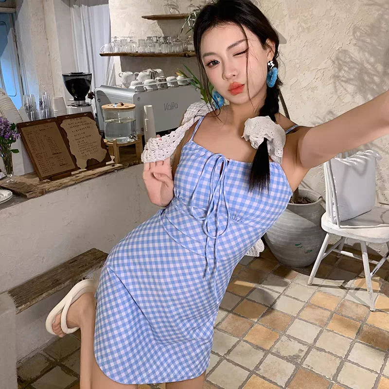 

2025 New On-S One-Piece Thermal Spa Swimsuit Women's Slimming Skirt Sle High-End Feeling Small Chest Gathered Holiday Sw...