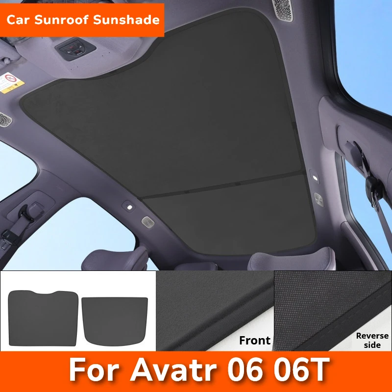 For Avatr 06 06T 2025-2026 Car Sunroof Sunshade Clip On Heat Insulation UV Block Ice Crystal Sun-proof Car Roof Cover