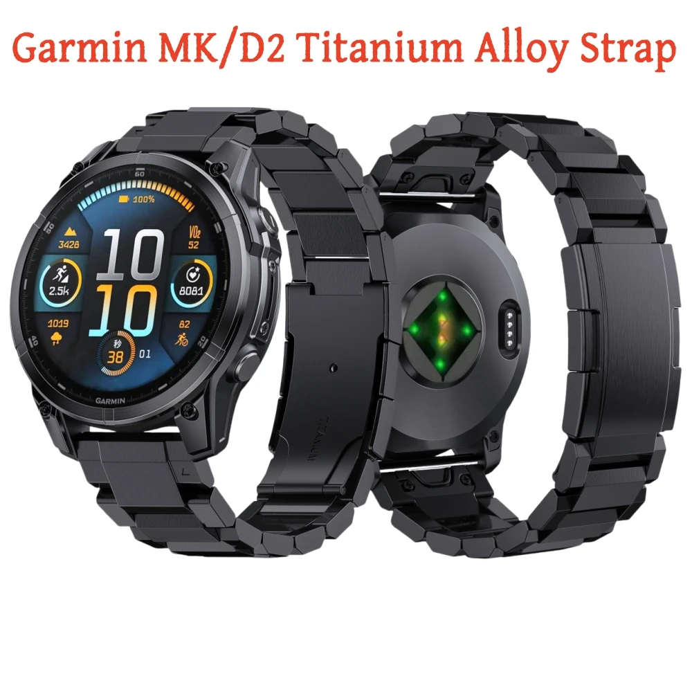 

26mm Quick Fit Titanium Metal Watch Band Bracelet For Garmin Fenix8 51mm 7X 6XPro/5XPlus/ Instinct2X D2 Strap Wristband