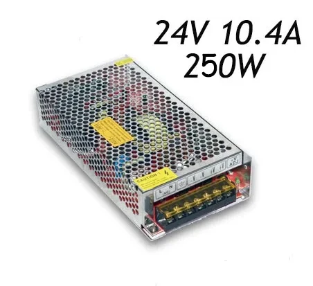 

5pcs/lot AC 110/220V To DC24V 10.4A 250W Transformers Driver For LED Strip Non-waterproof Switching Power Supply