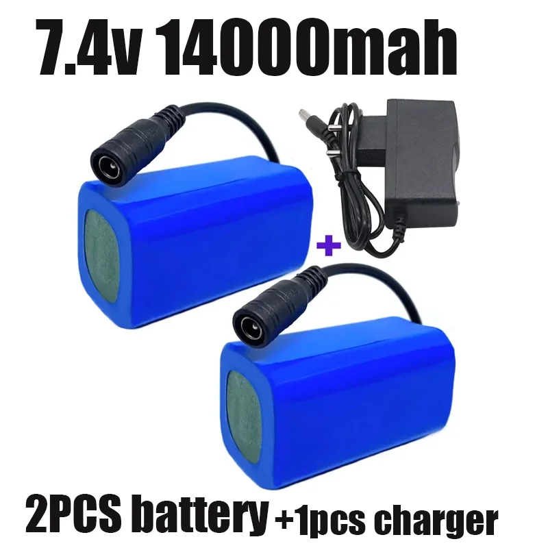 New lithium-ion battery pack, 7.4 V, 14000mAh, T1882011-5, T888, V007, H18, C18, suitable for fishing boats, LED