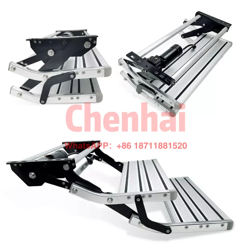 

High Quality Aluminum Alloy Four Step RV Caravan Electric Folding Steps for Camping