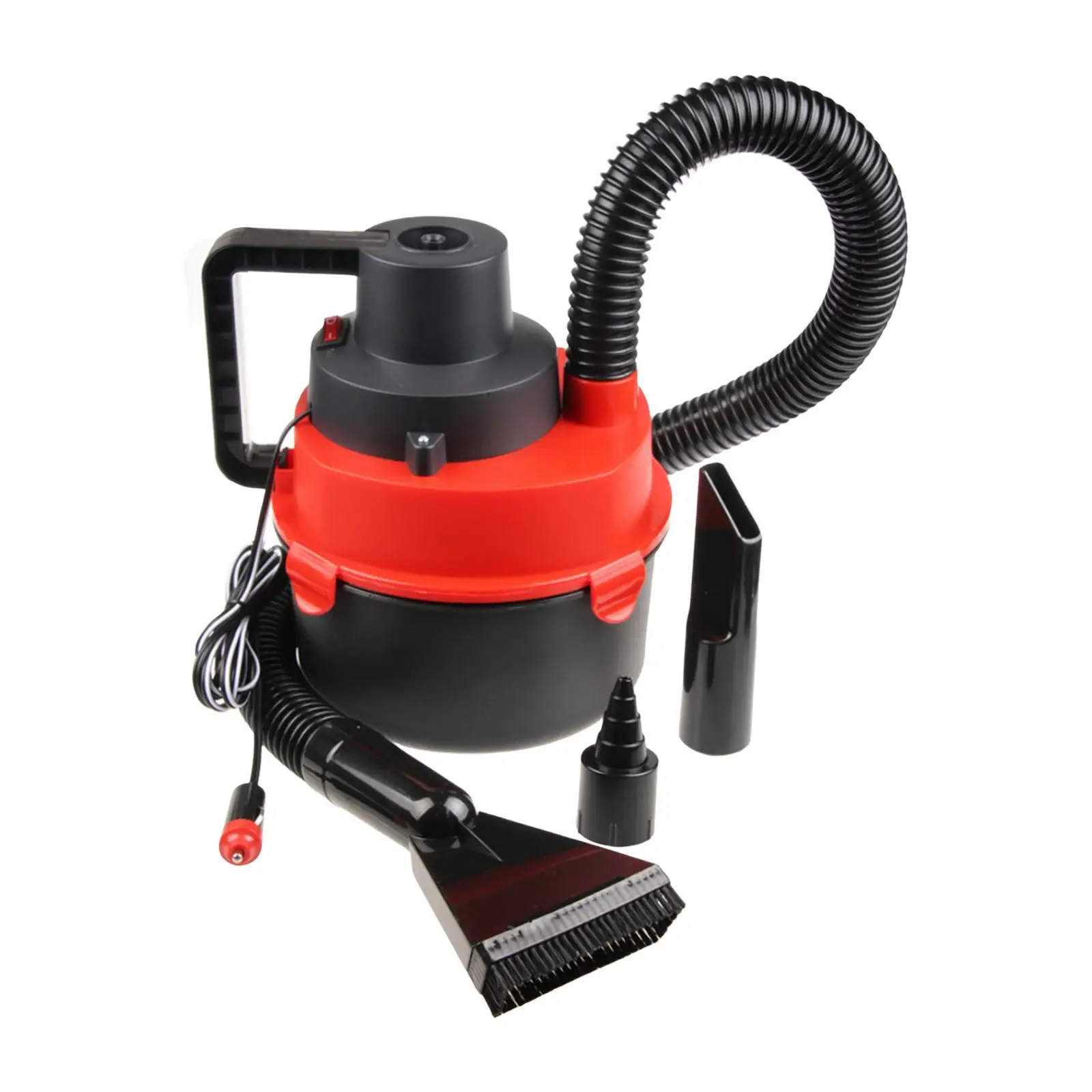 12V Wet/Dry Car Canister Vacuum Wet or Dry Pickup Flexible 3 Foot Hose for Greater Reach Durable Powerful Suction Vehicle Vacuum