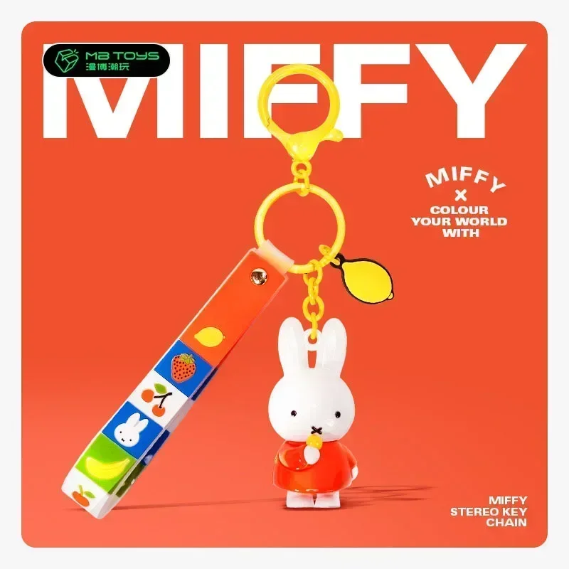 Cartoon Anime Lovely Kawaii Miffy Rabbit Doll Originality Automobile Keychain Schoolbag Pendant Lovers Small Gifts PVC