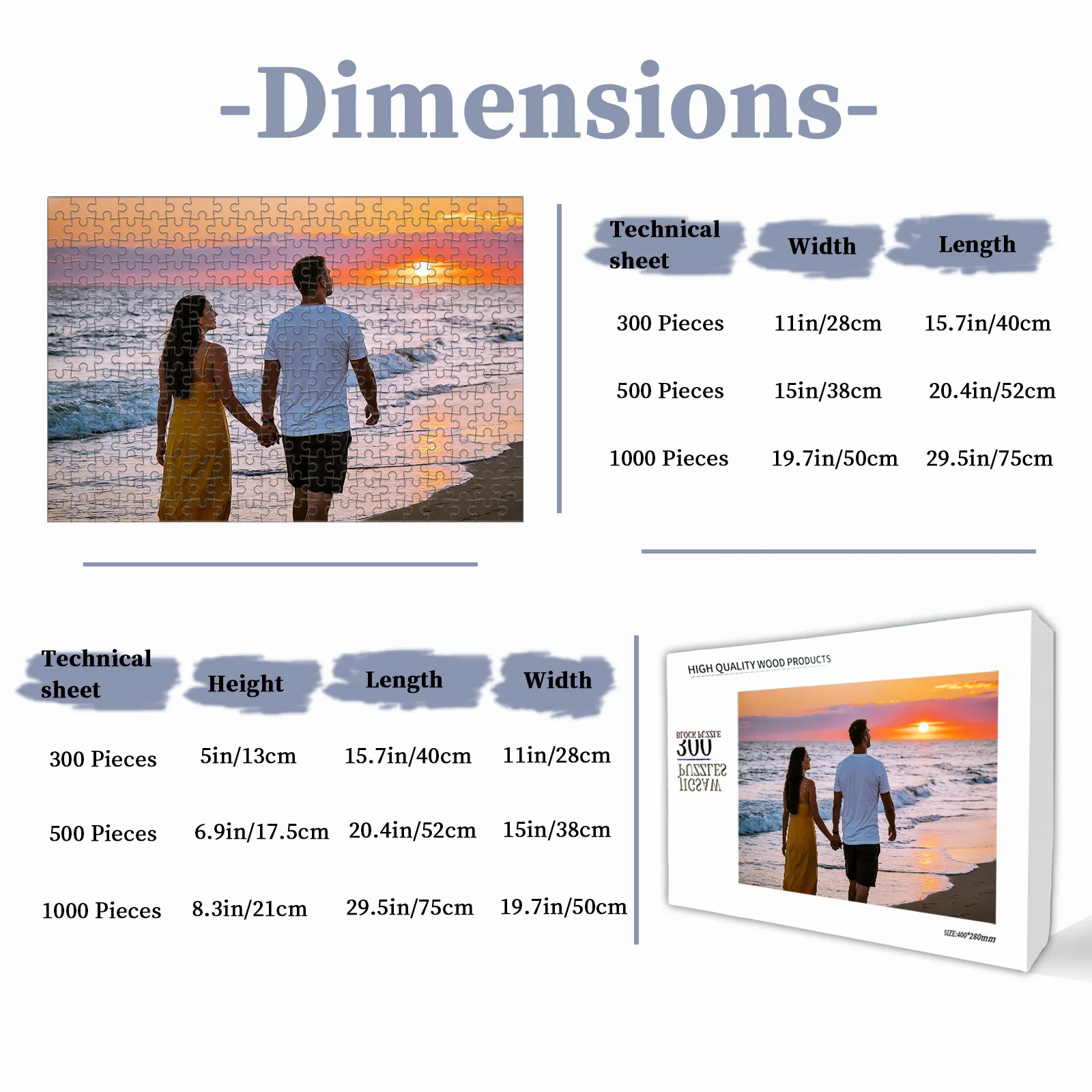 Personalized Jigsaw Puzzle Custom Wooden Puzzle For Adults Kids Toys Unique Couples Family Birthday Valentine Anniversary Gift