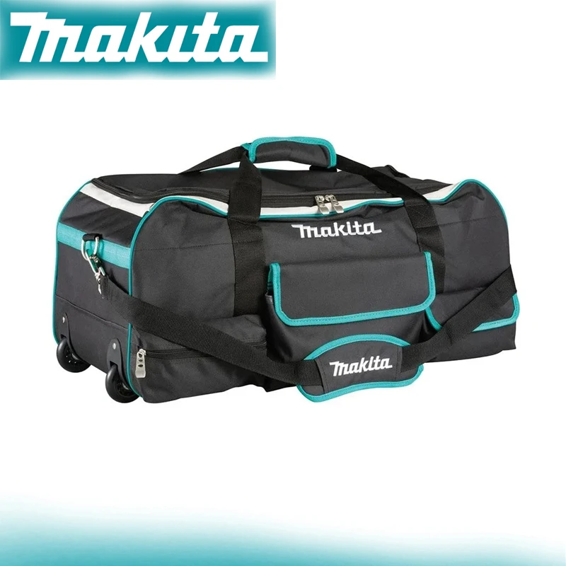 Makita 832367-6 Large Wheeled Tool Bag Multiple Pockets Storage Portable Nylon Material Draggable Bag