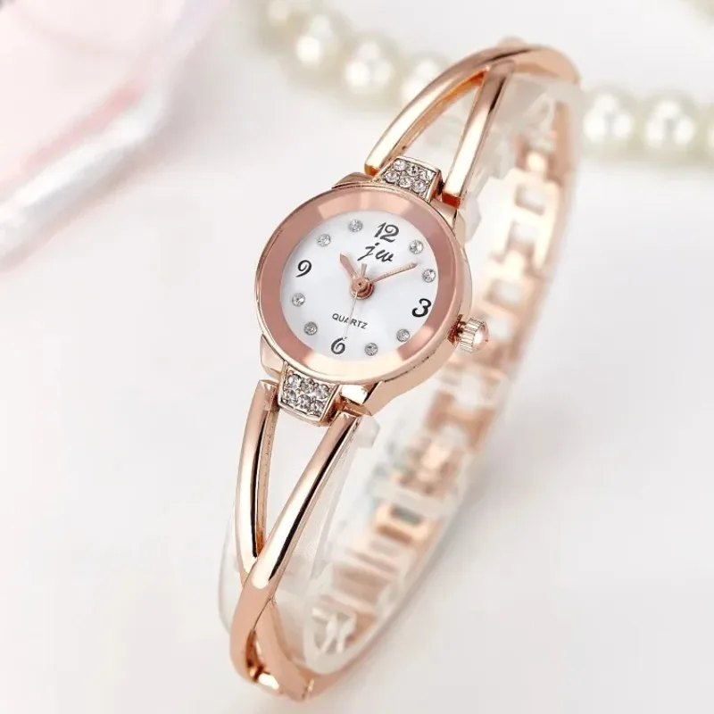 

Small Gold Bangle Bracelet Luxury Watch Stainless Steel Retro Ladies Quartz Wristwatch Fashion Casual Thin Chain Watches Relogio