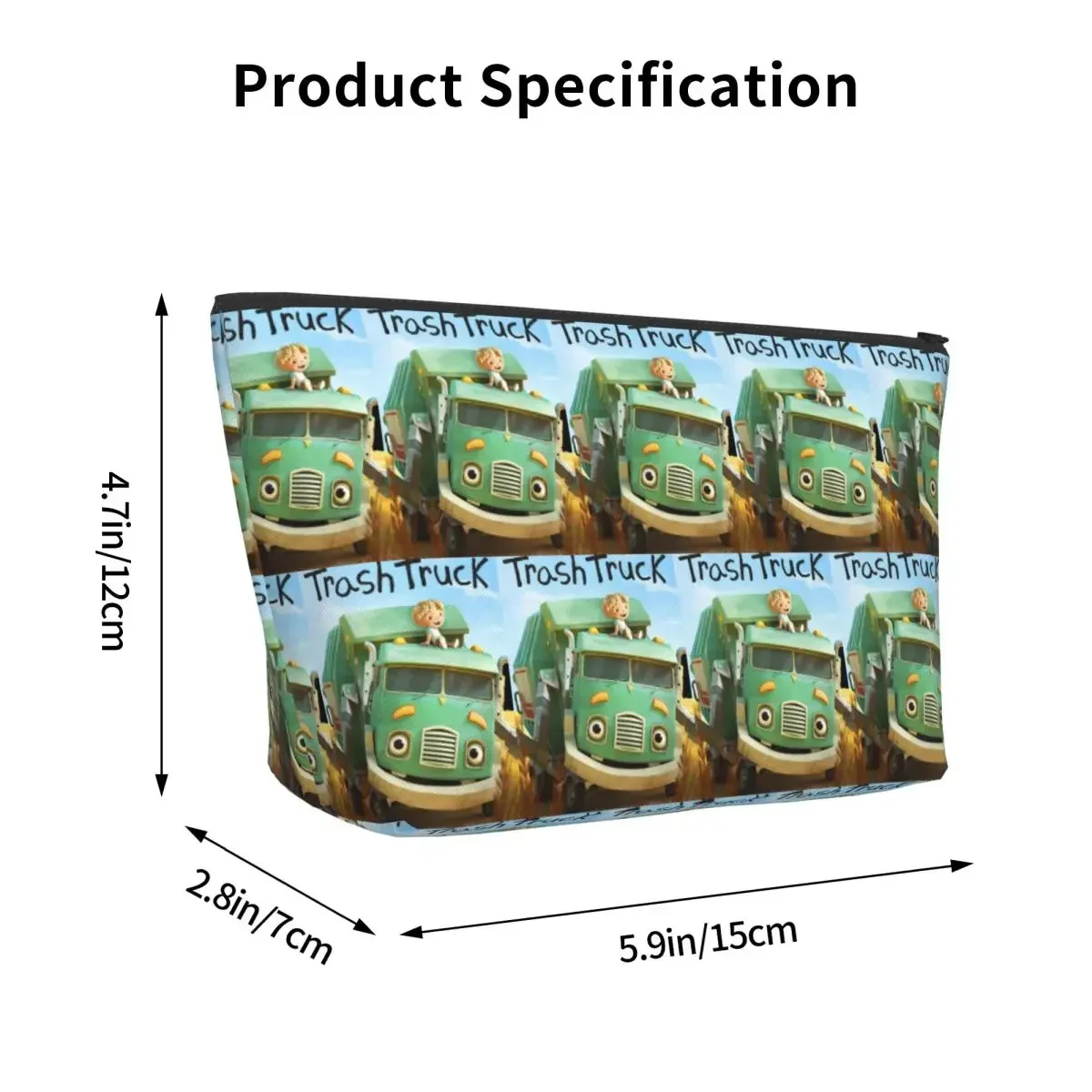 Hank And Trash Truck Cartoon Travel Cosmetic Bag Makeup Bag Lipstick Bag Cosmetic Case Cosmetics Organizer For Women Ladies Gift