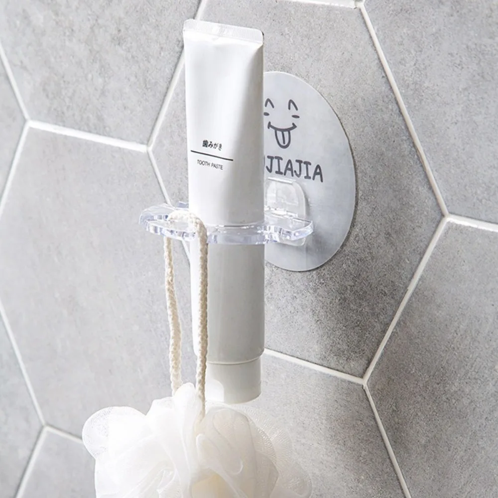 Home Creative Bathroom No Drilling, Fun Toothbrush Holder Storage,  Wall-Mounted Multifunctional Tooth Holder Shaver hook